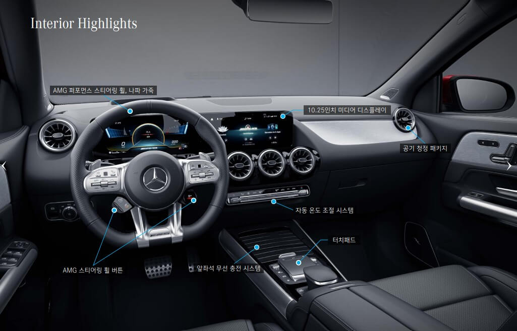 GLA250-GLA45-AMG-내부비교