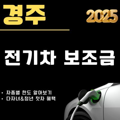 썸네일_2025년 경주시 전기차 보조금 차종별 한도 (아이오닉5, EV4, 테슬라 모델3, 모델Y)