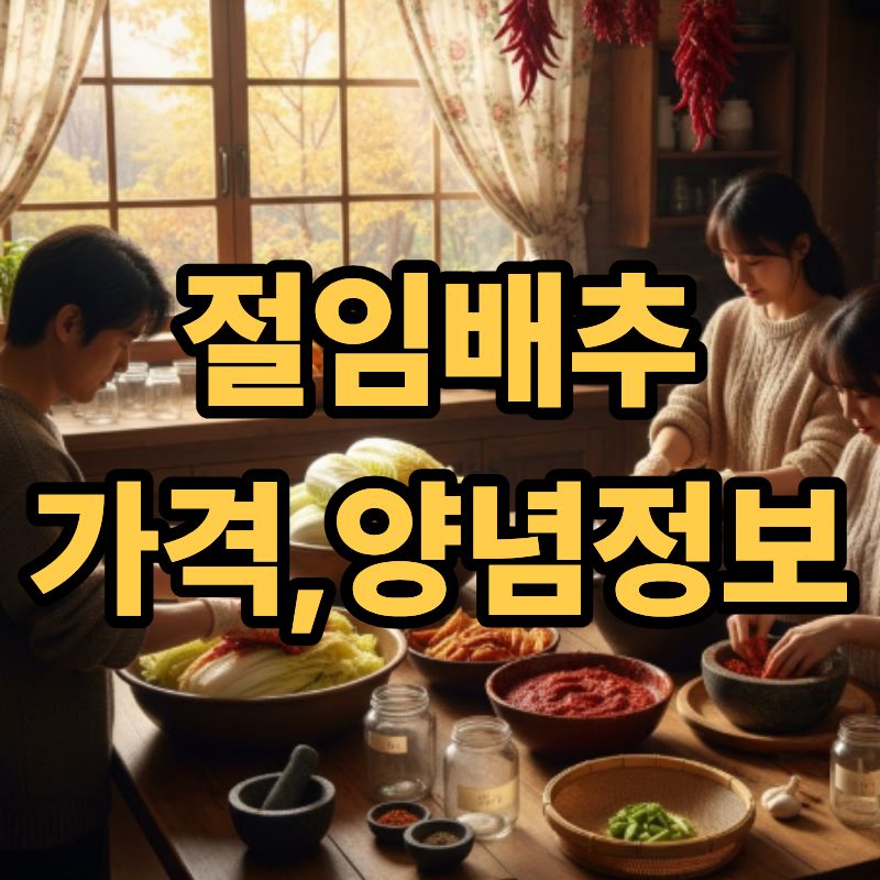 절임배추 20kg 가격·양념비율·사전예약 꿀팁 완전정리 관련이미지