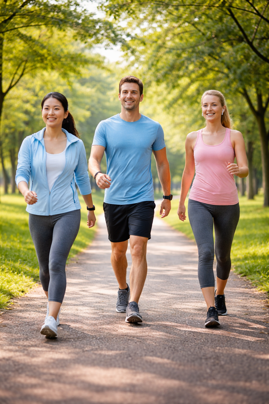 남녀가 산책하는 사진