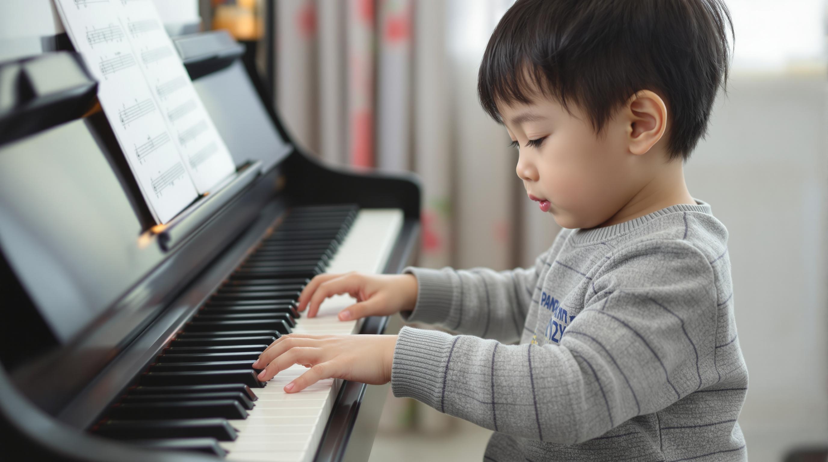 피아노를 치는 어린이