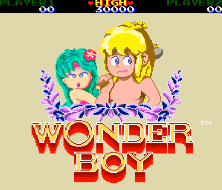 원더보이-오락실게임-메인-화면