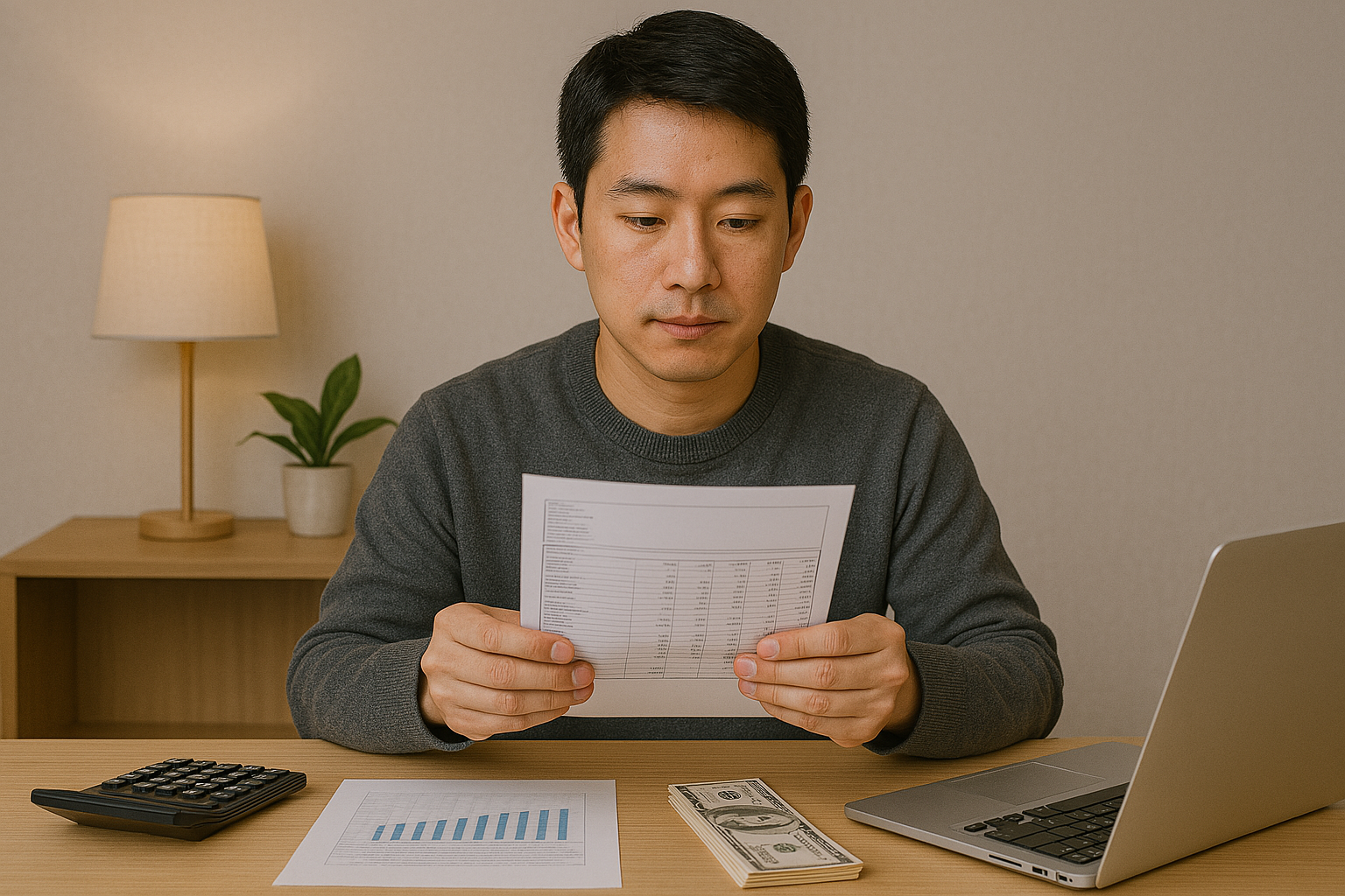 2025년 공무원 봉급표 및 연금 인상률 확인 하는 남자 공무원