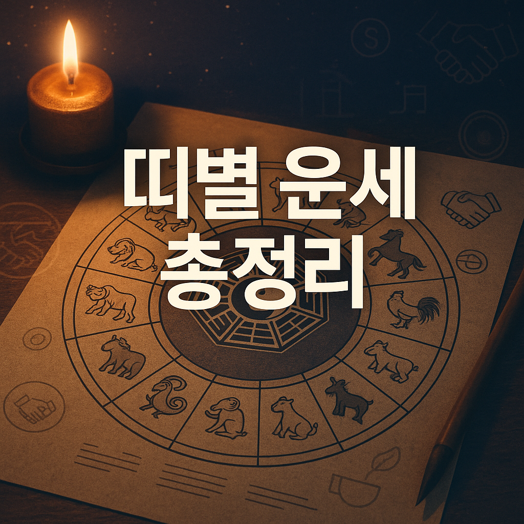 띠별 궁합&middot;직업&middot;금전운