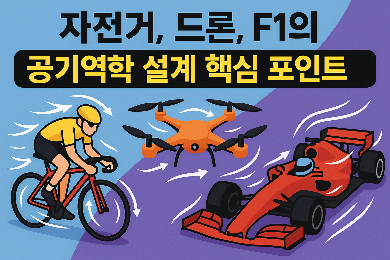 자전거, 드론, F1의 공기역학 설계 핵심 포인트