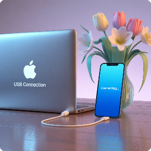 노트북&ndash;스마트폰 USB 연결 방법 이미지