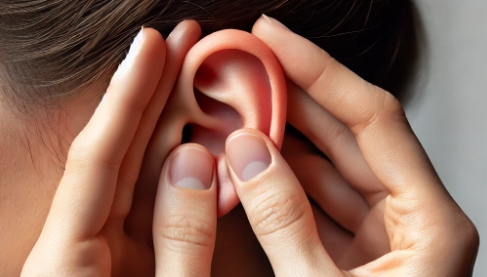 이명을 겪는 사람 (귀에서 소리 들리는 느낌)