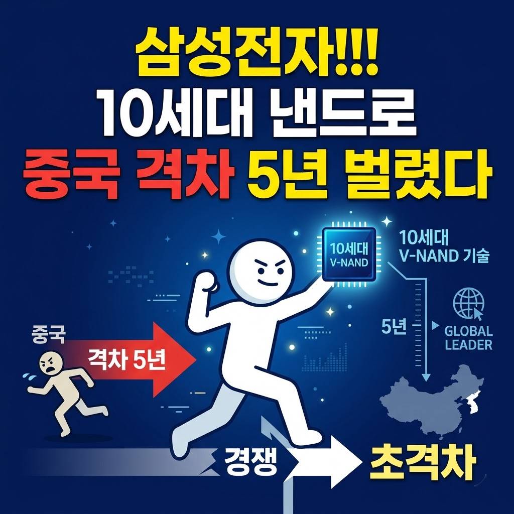 삼성전자 160조 'P5' 승부수, 10세대 낸드로 중국 격차 5년 벌렸다