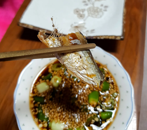 간장양념과 전어구이한입