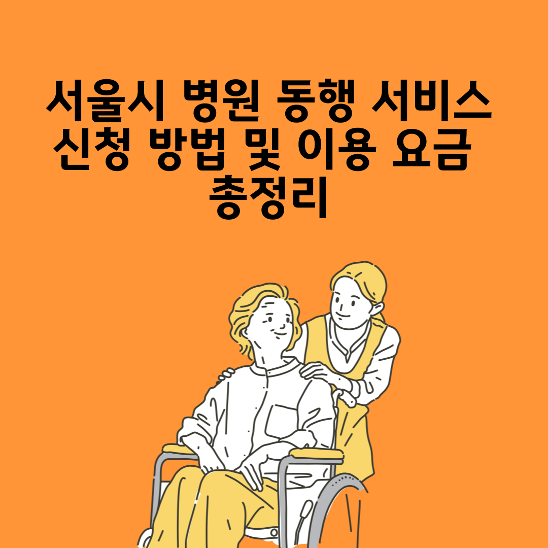 서울시 병원 동행 서비스: 신청 방법 및 이용 요금 총정리