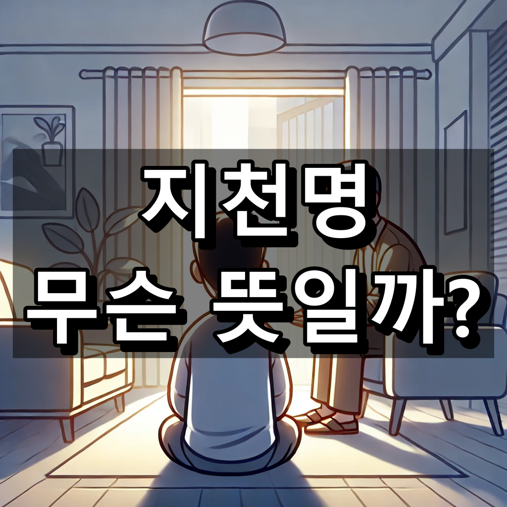 지천명 뜻 대표 이미지