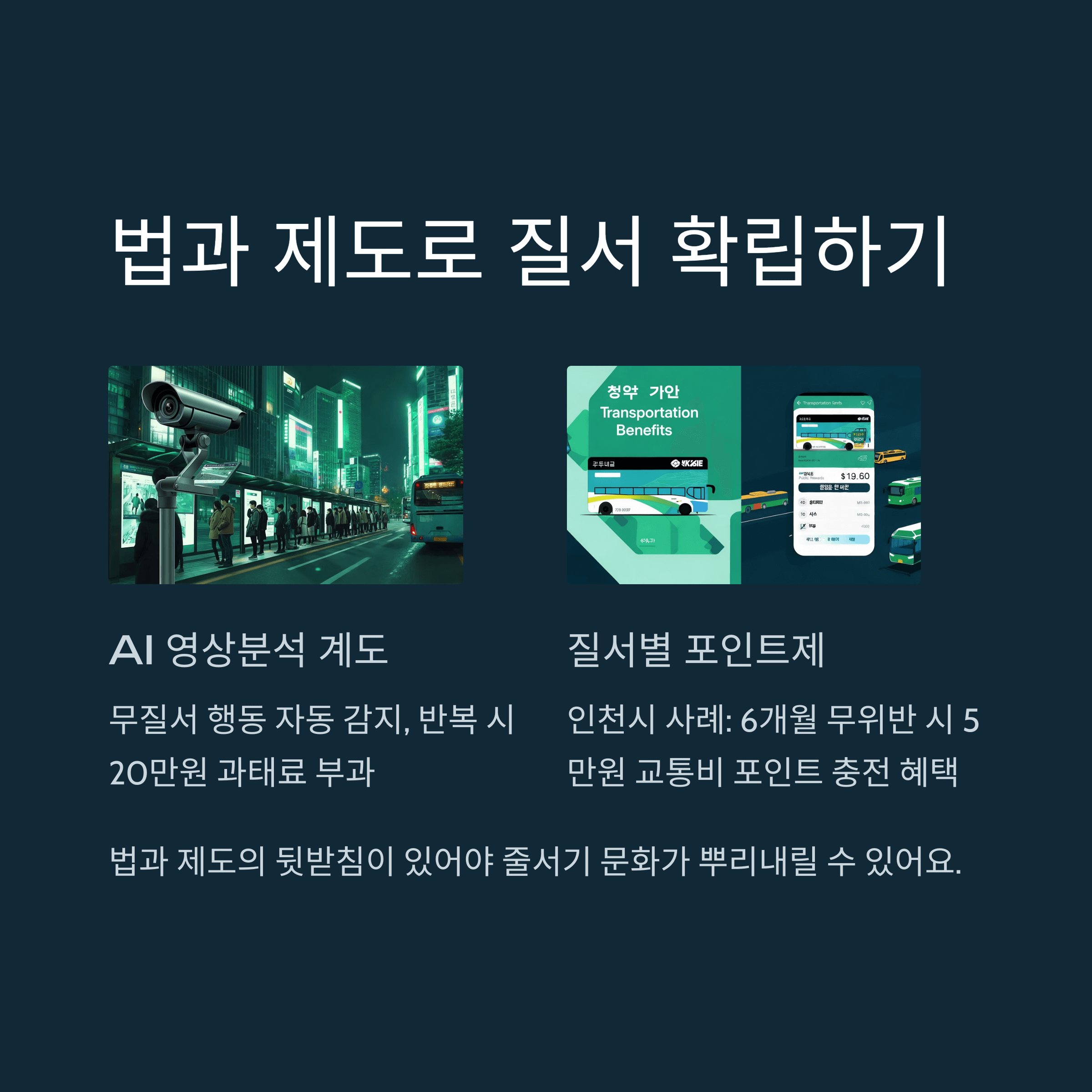 버스 정류장 줄서기 문화 혁신 방안