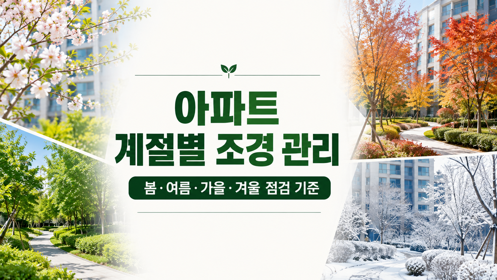 아파트 조경 관리 연간 계획, 계절 바뀌기 전에 확인할 것
