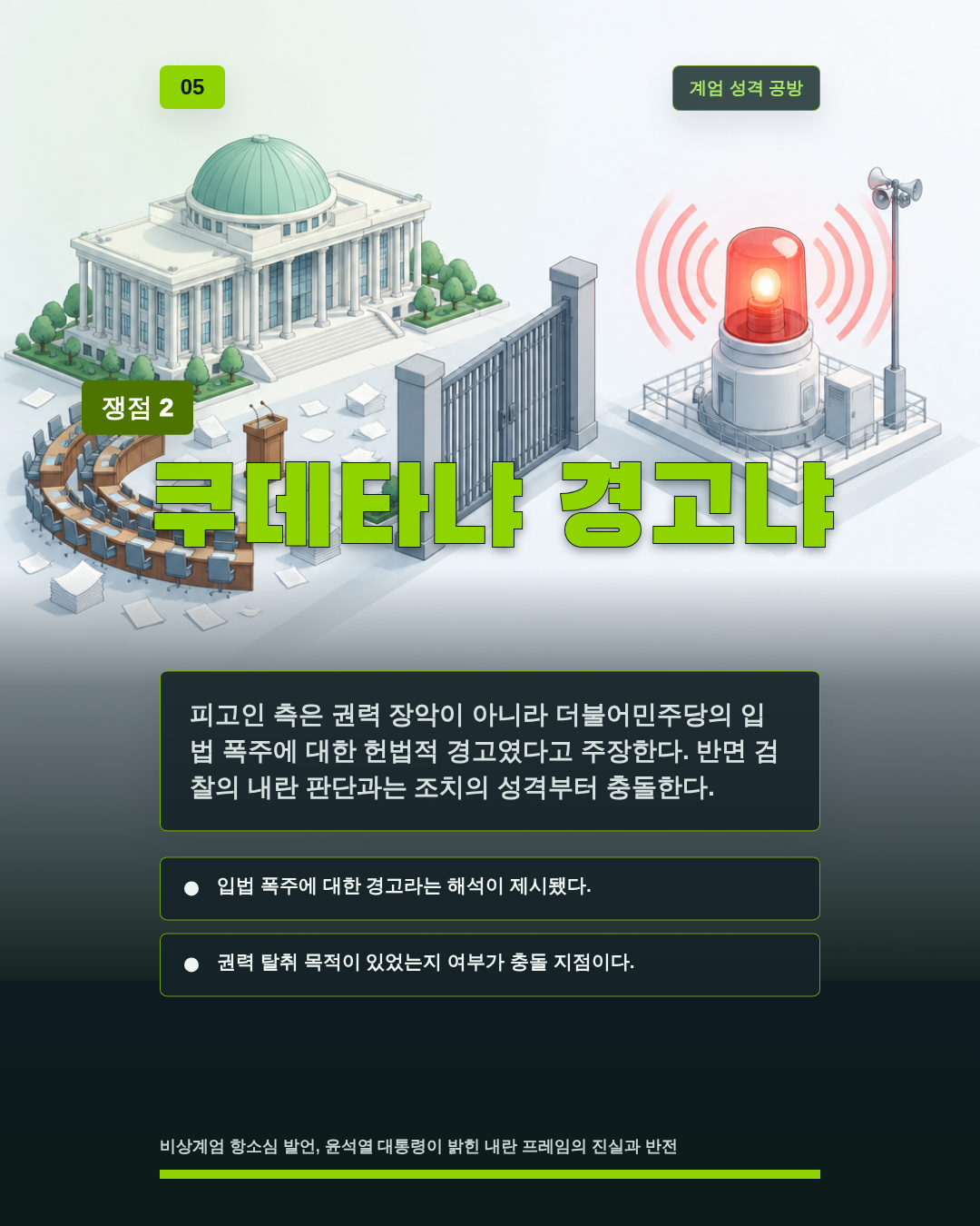 쿠데타냐 경고냐