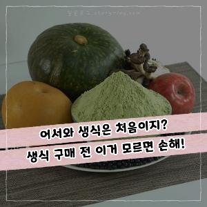 어서와 생식은 처음이지? 생식 구매 전 이거 모르면 손해!
