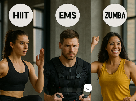 HIIT, EMS, 줌바 하는 사람들