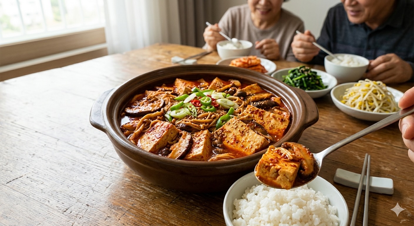 매콤 두부 버섯 조림