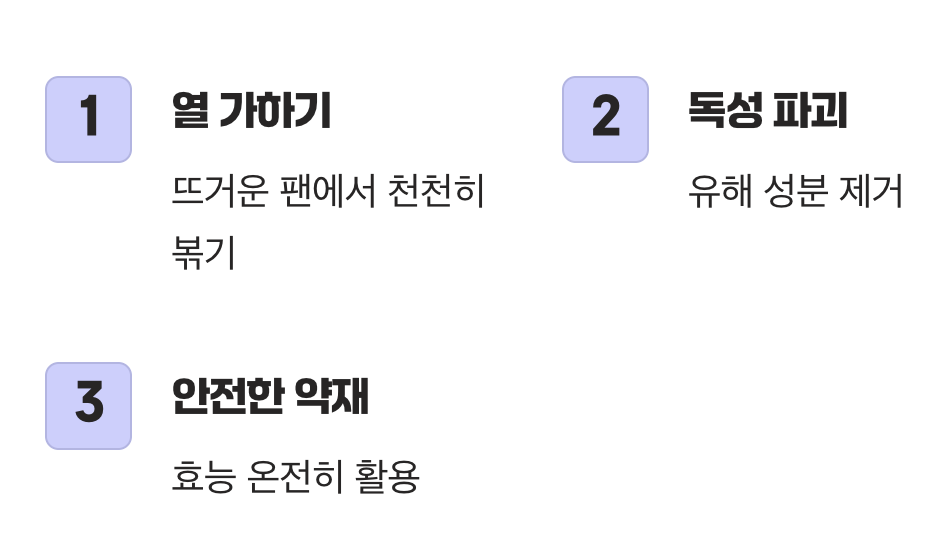 독을 약으로 바꾸는 볶음의 마법