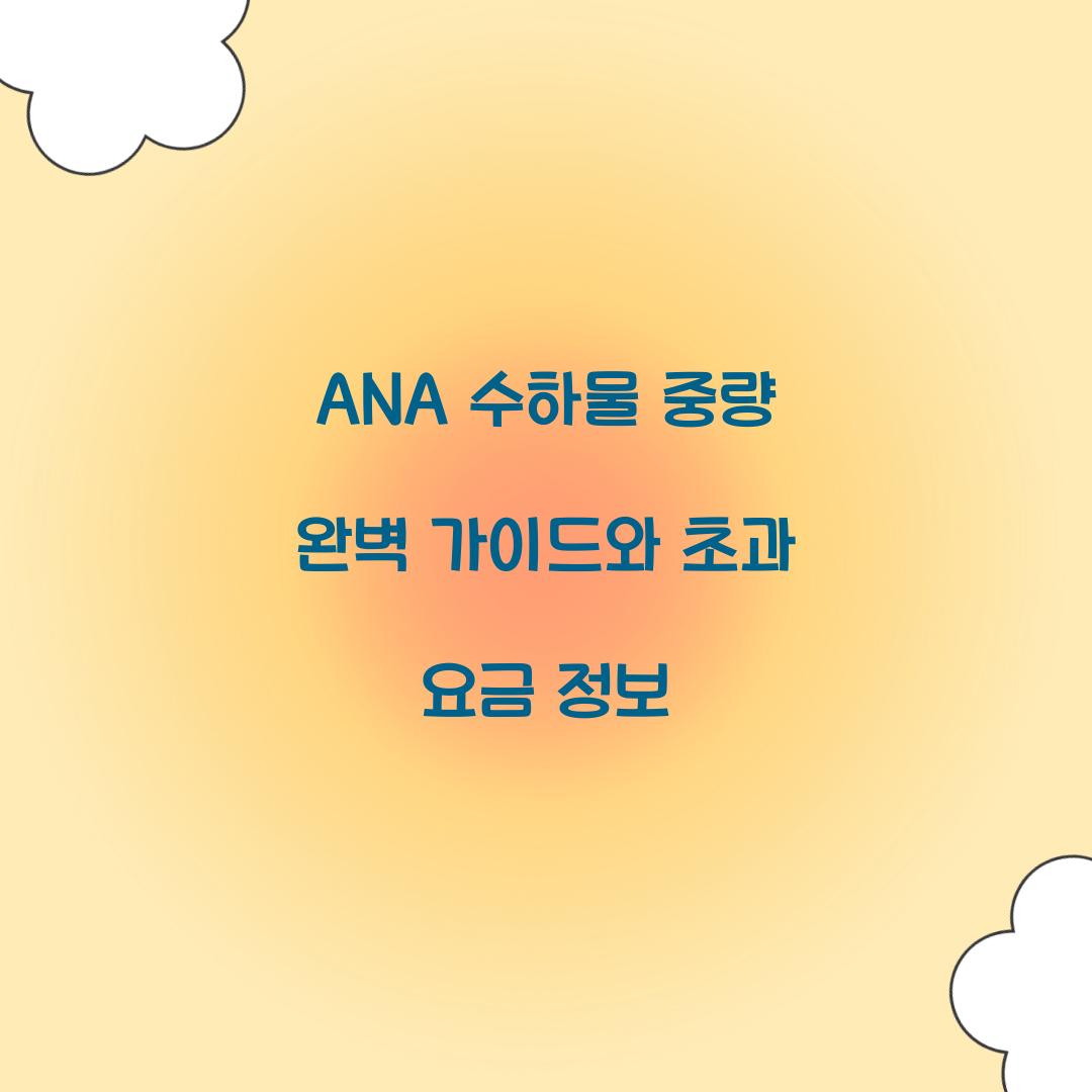 ANA 수하물 중량