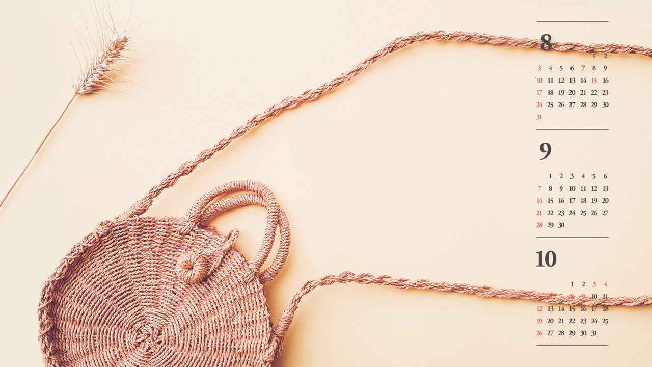 10 밀짚 가방 B - 2025년9월 노트북배경화면