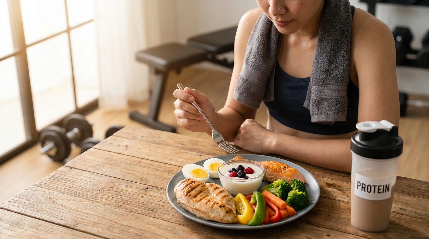 효율적인 근성장을 위한 단백질 섭취 타이밍과 권장량