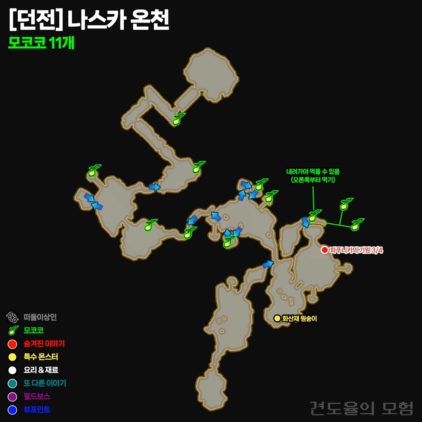 파푸니카 던전 나스카 온천 지도
