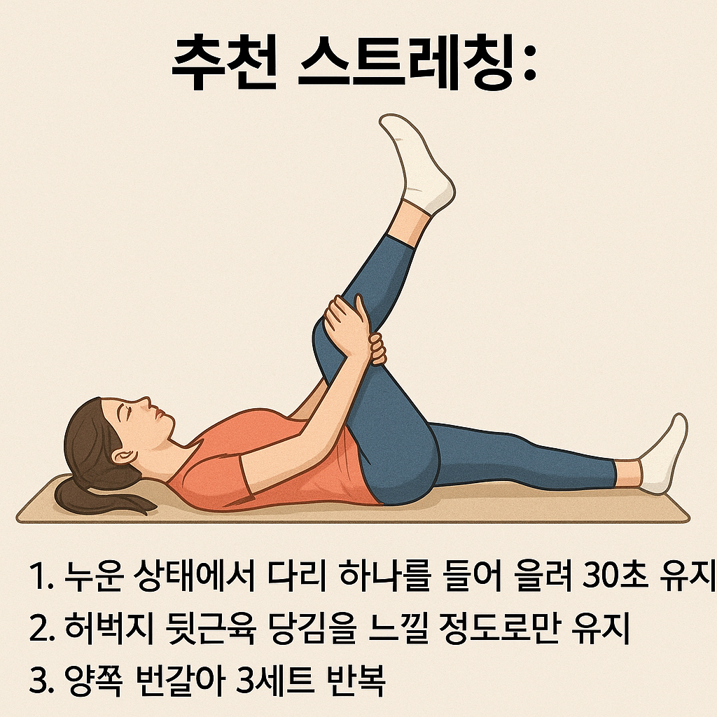 오금 통증 예방법과 스트레칭 팁