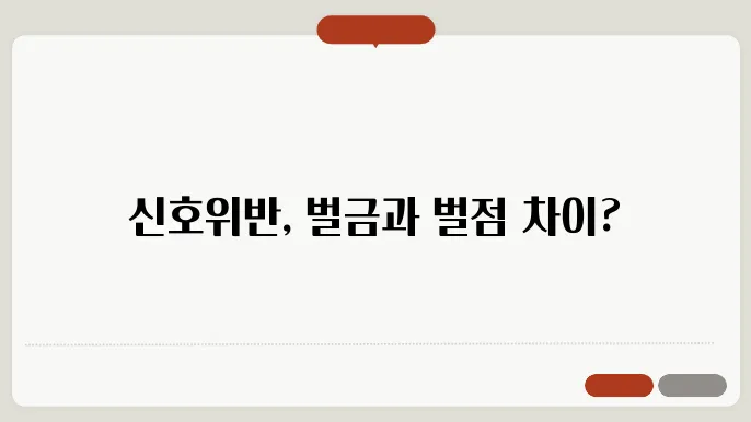 신호위반 과태료 범칙금 금액 c8c점 차이 단속 실시간 조회 방법