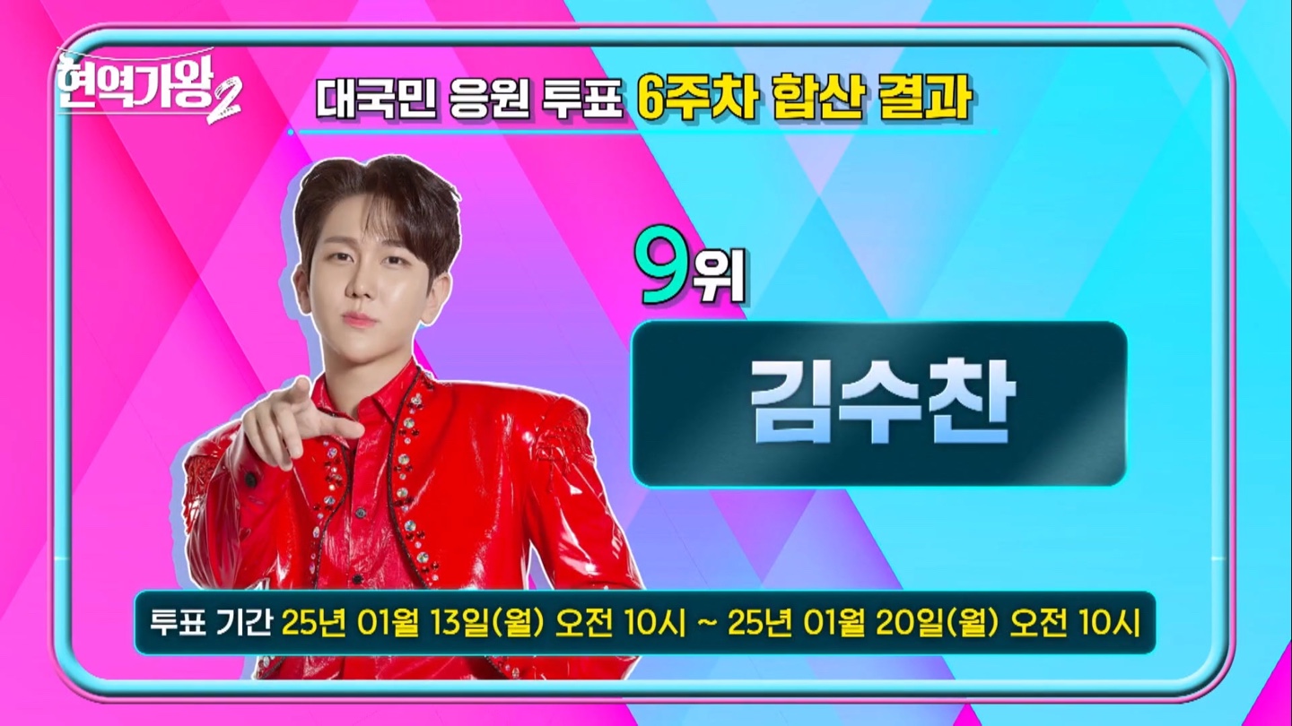 현역가왕2 대국민 투표 6주차 결과