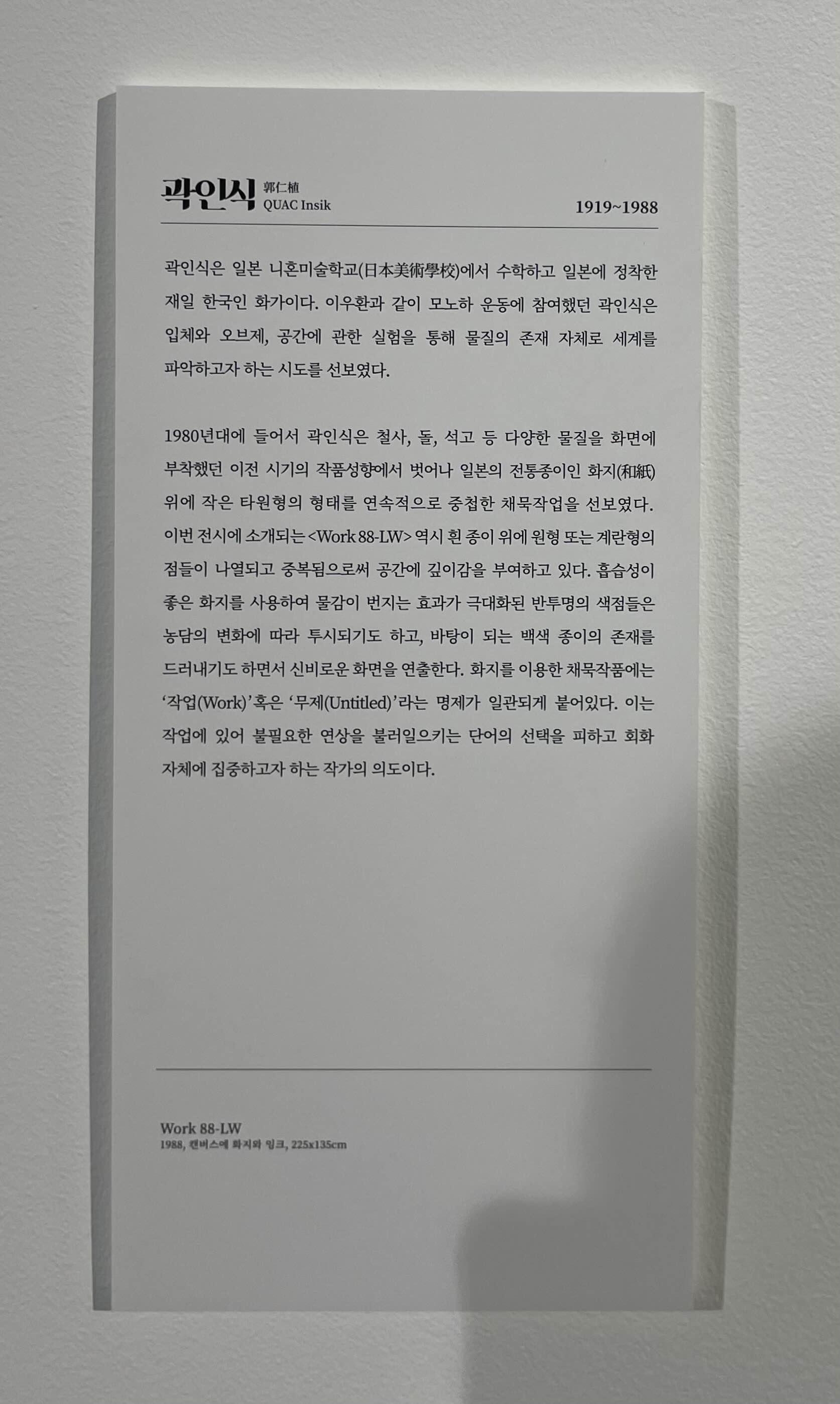곽인식 작품설명