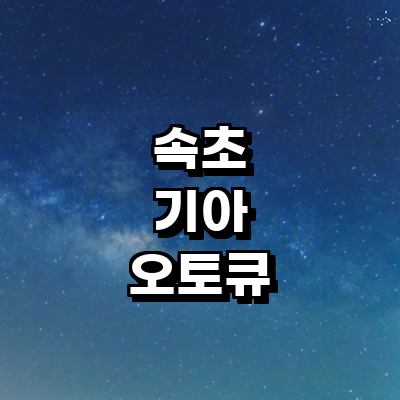 속초시 기아 오토큐