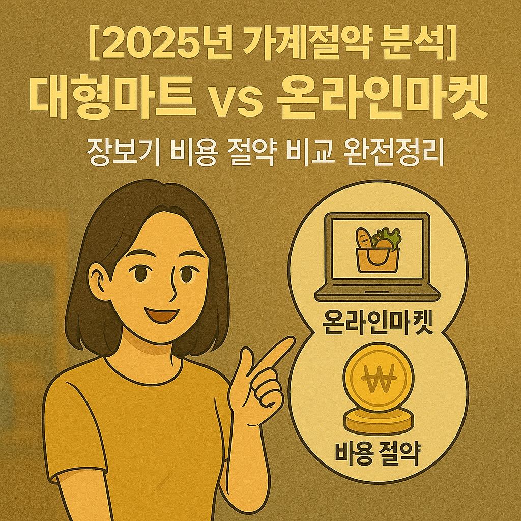 [2025년 최신] 대형마트 vs 온라인마켓 ｜ 장보기 비용 절약 비교분석