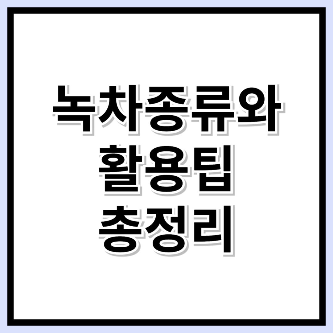녹차, 아무 때나 마시면 손해?! 효과 2배 높이는 최적의 마시는 법