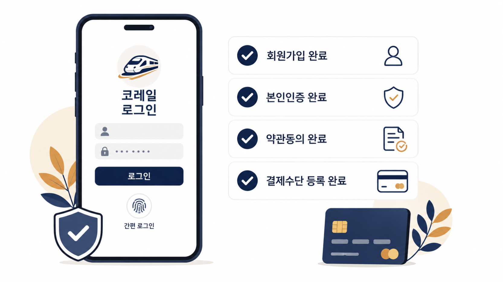 예매 전 회원 전환과 앱 설치, 결제수단 등록을 미리 마쳐두는 준비 과정을 표현한 일러스트