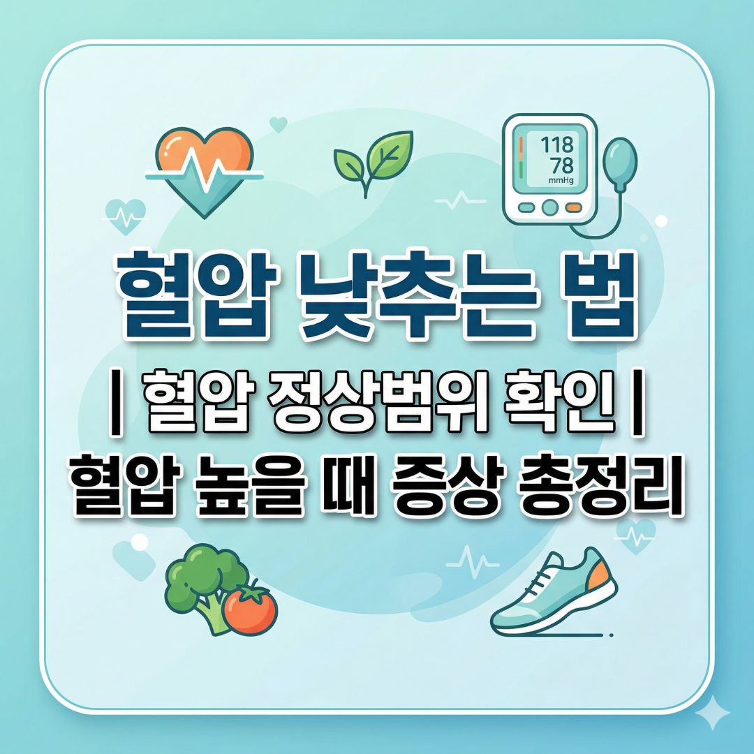 혈압 낮추는 법 ❘ 혈압 정상범위 확인 ❘ 혈압 높을 때 증상 총정리
