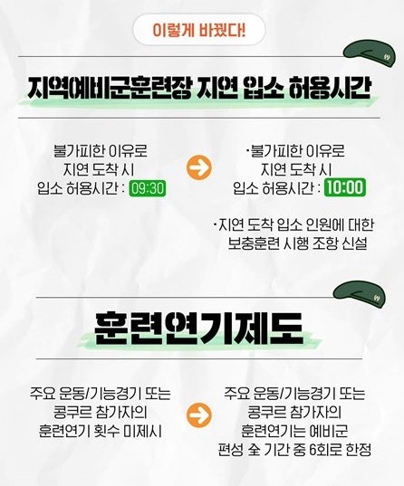 2025 예비군 훈련 달라지는 점2