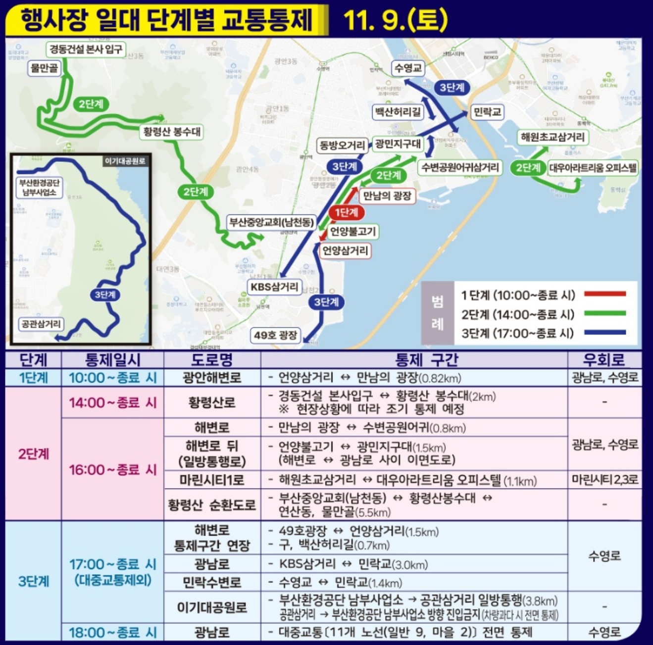 부산 불꽃 축제 교통 통제 안내