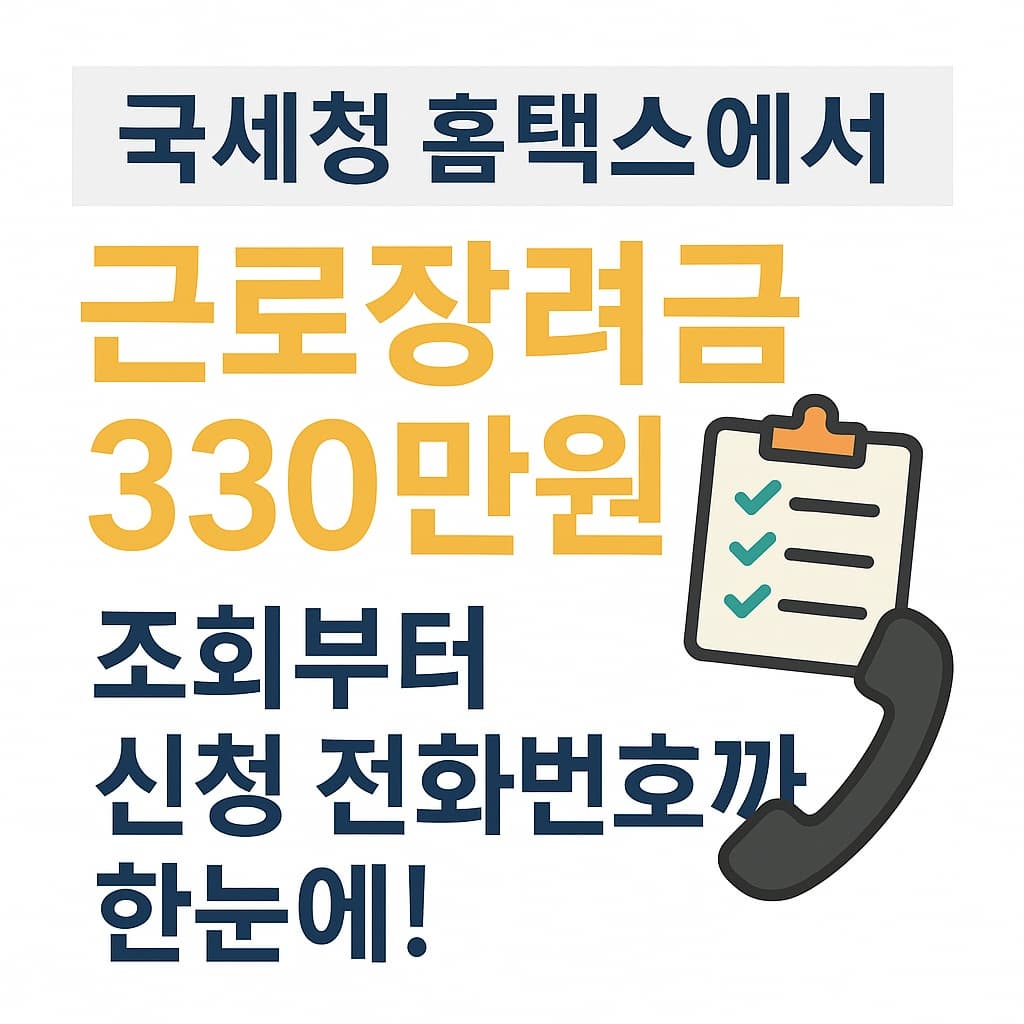 국세청 홈택스에서 근로장려금 대상자 조회하고 최대 330만원 받는 법!