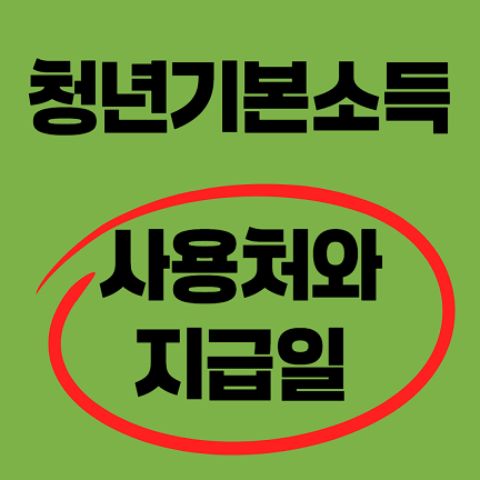 청년기본소득 사용처와 지급일