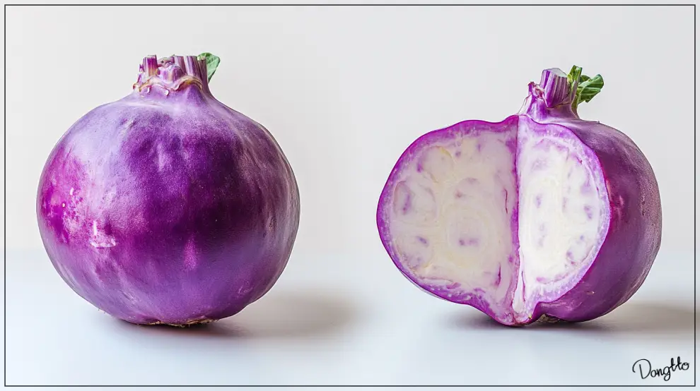 콜라비의-겉모습과-내부를-보여주기-위해-반을-잘라-내부를-함께-진열한-모습