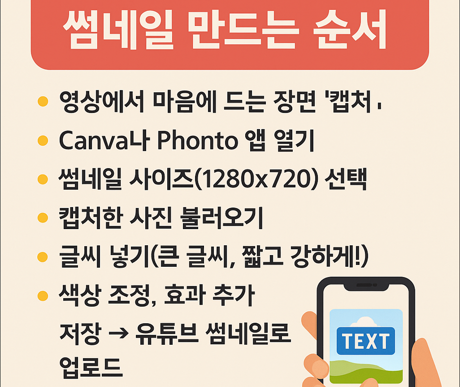 시니어 유튜브 썸네일 쉽게 만들기