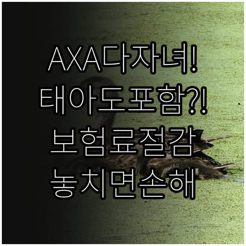 AXA다이렉트 다자녀 특약 태아 포함..
