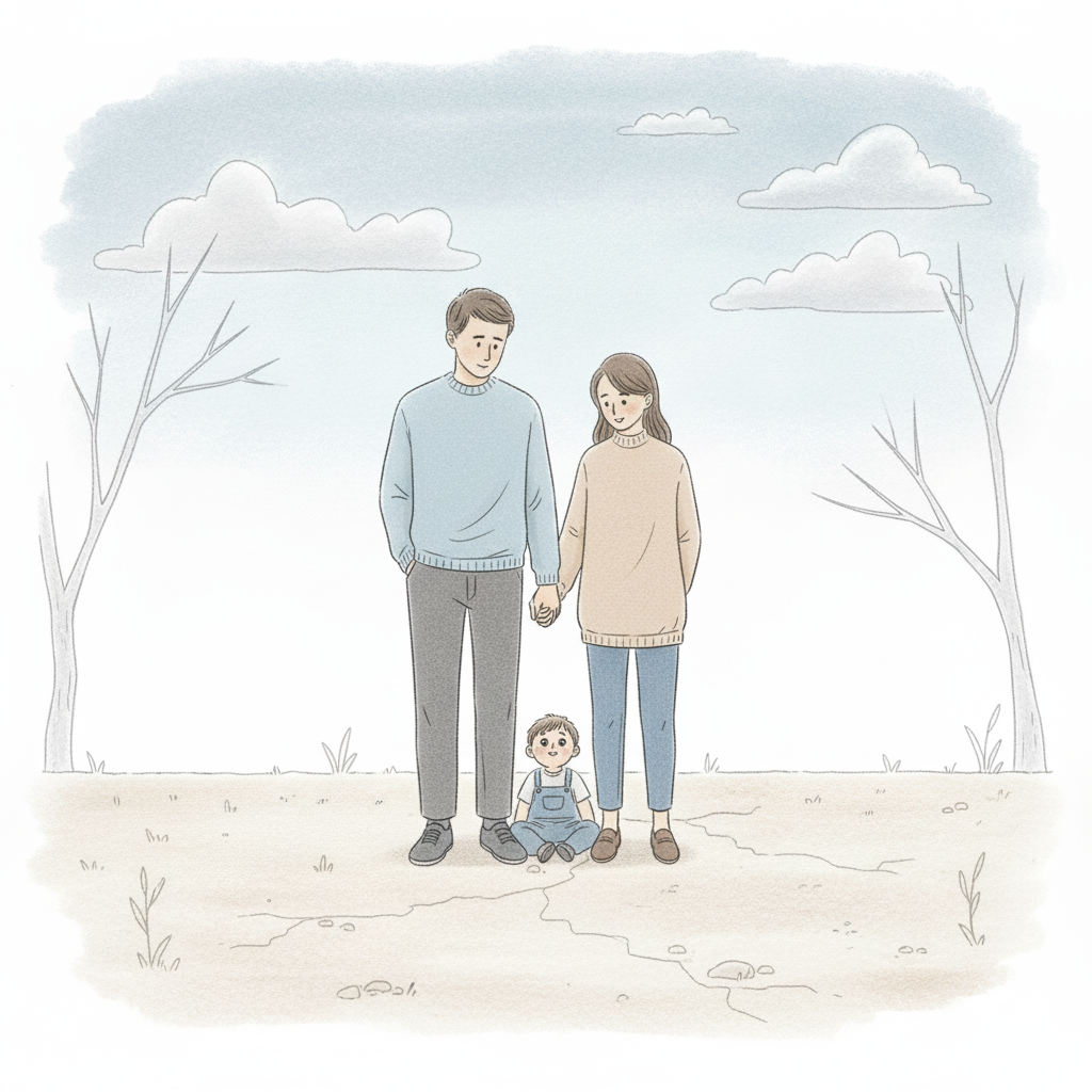 의존심 – 부모를 크게 그리고, 자신을 작게 표현