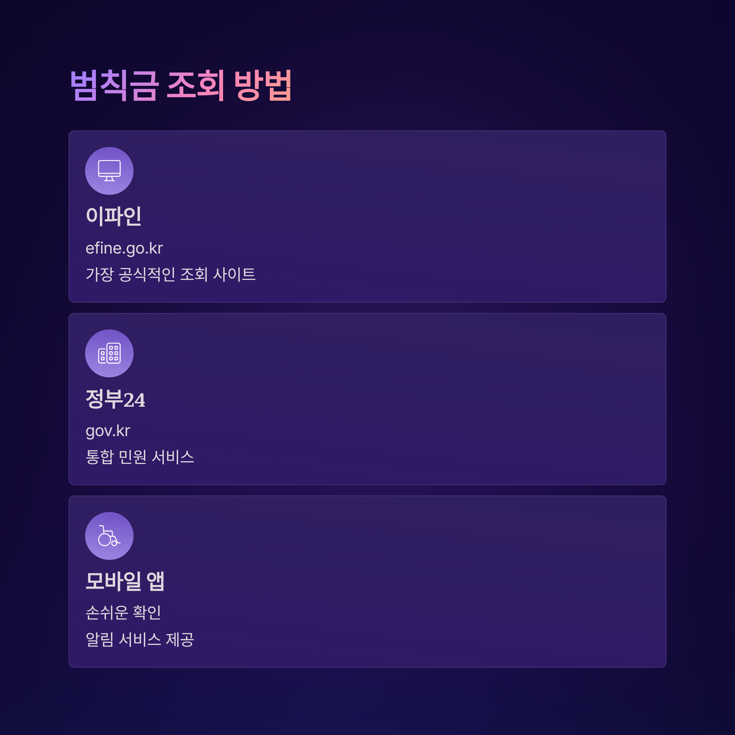 자동차 범칙금 조회