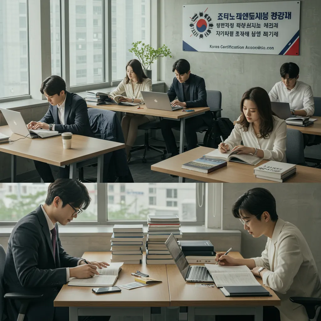 자격증 공부를 하고 있는 수강생의 모습2