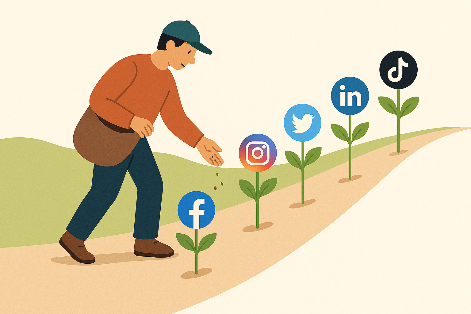 여러 SNS에 꾸준한 업로드 참조 일러스트