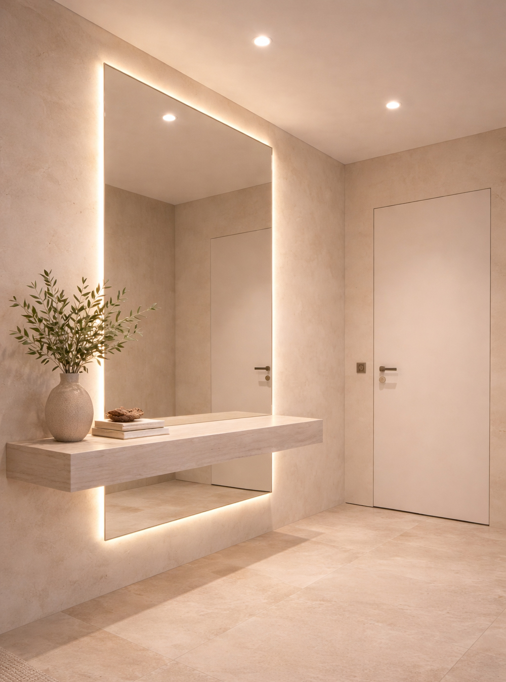 공간을 넓히는 영리한 LED 조명 인테리어 디자인 이미지