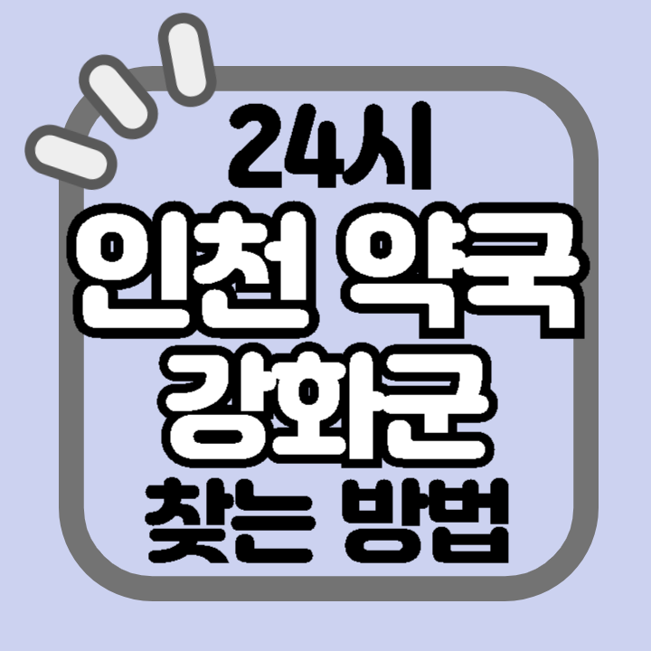 인천 강화군 24시 야간 주말 공휴일 명절 추석 설 약국 병원 동물병원 찾기