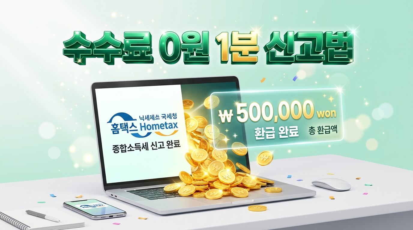 2026 종합소득세 홈택스 1분 모두채움 무료 환급 신고방법 썸네일