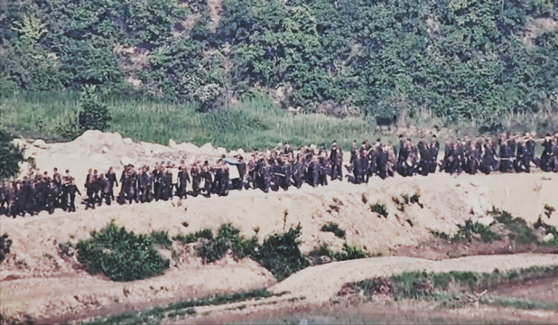 북한군 공사 현장